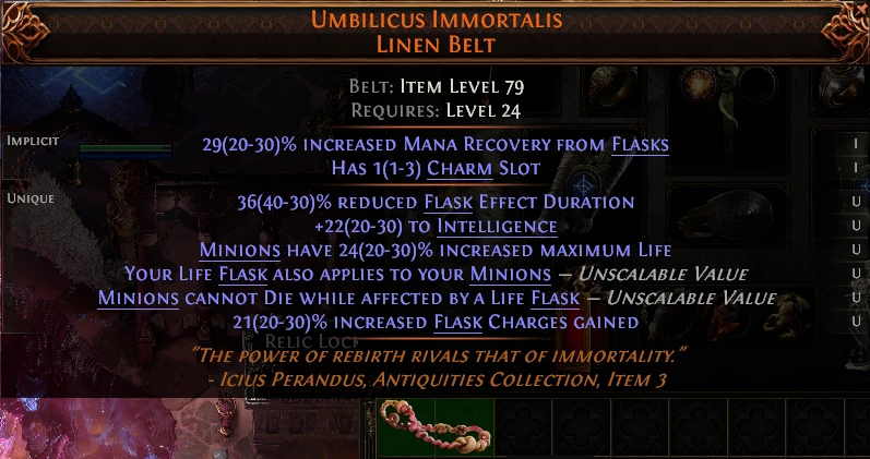 UMBILICUS IMMORTALIS LINEN BELT