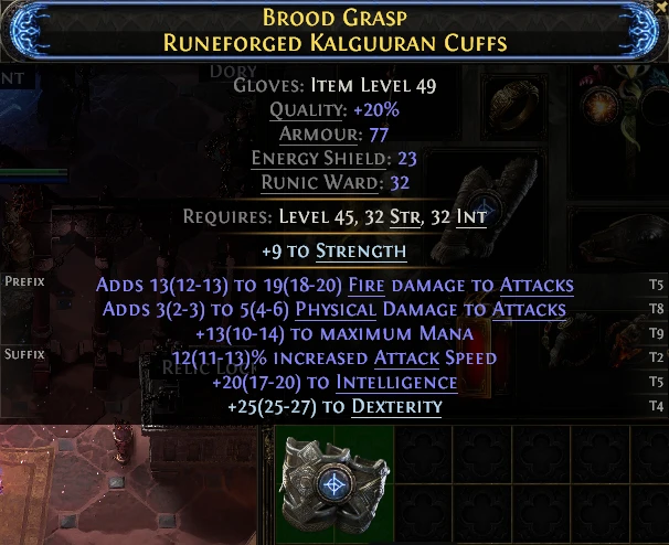 BROOD GRASP RUNEFORGED KALGUURAN CUFFS DORY