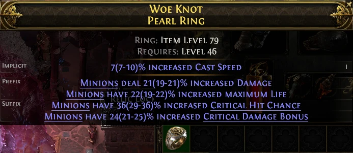 WOE KNOT PEARL RING