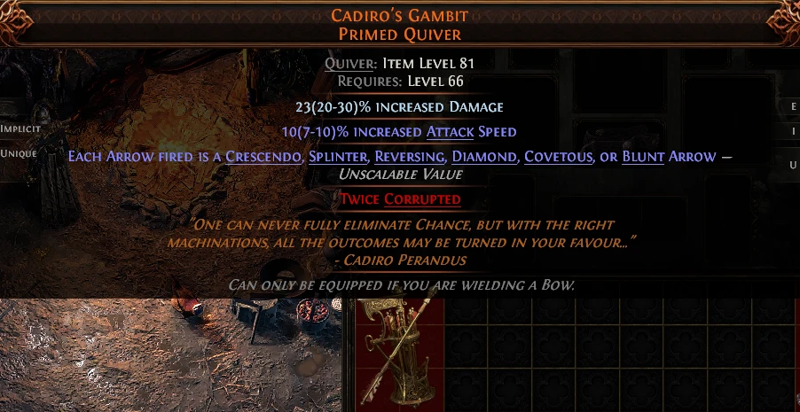 CADIRO'S GAMBIT PRIMED QUIVER