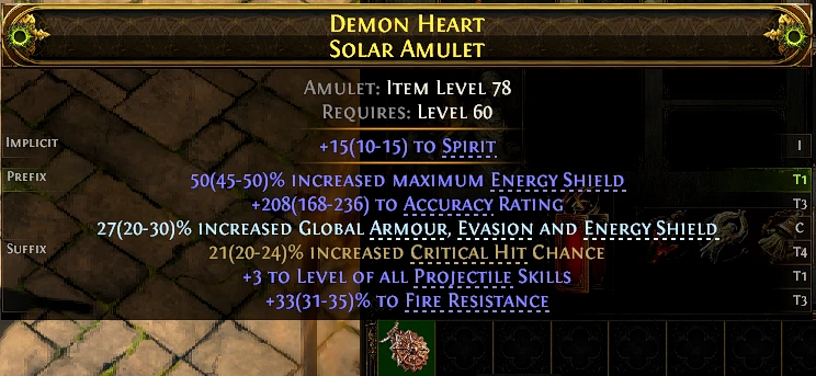O DEMON HEART SOLAR AMULET