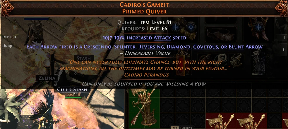 CADIRO'S GAMBIT PRIMED QUIVER