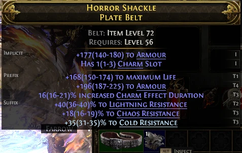 HORROR SHACKLE PLATE BELT