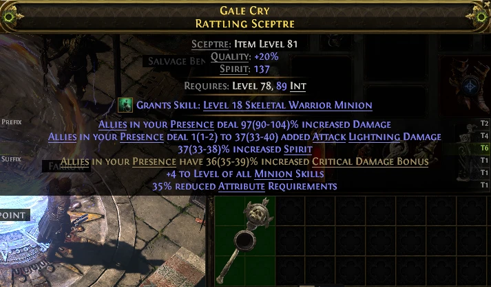 GALE CRY RATTLING SCEPTRE