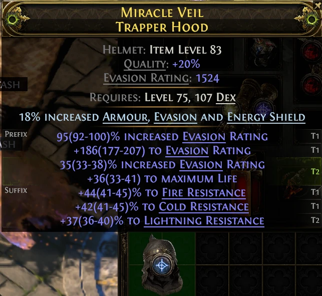MIRACLE VEIL TRAPPER HOOD