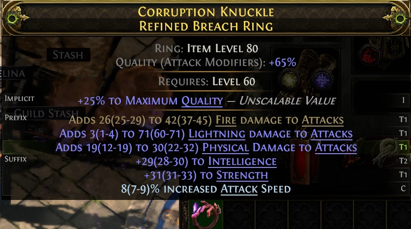 CORRUPTION KNUCKLE REFINED BREACH RING
