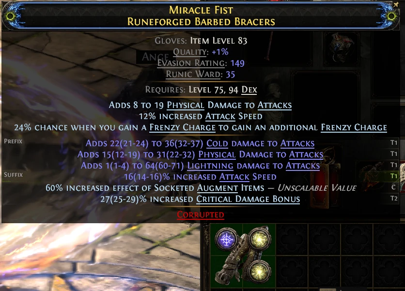 MIRACLE FIST RUNEFORGED BARBED BRACERS