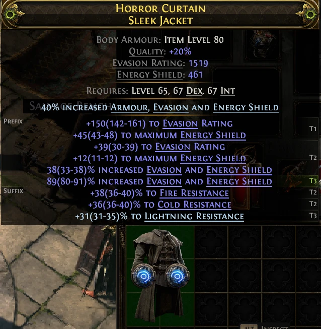 HORROR CURTAIN SLEEK JACKET