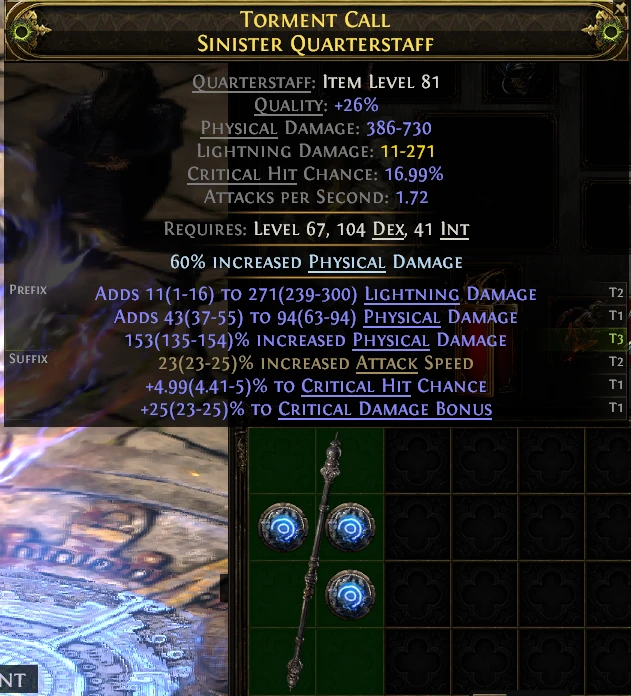 TORMENT CALL SINISTER QUARTERSTAFF