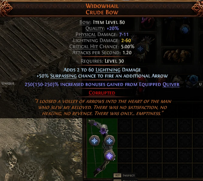 WIDOWHAIL CRUDE Bow