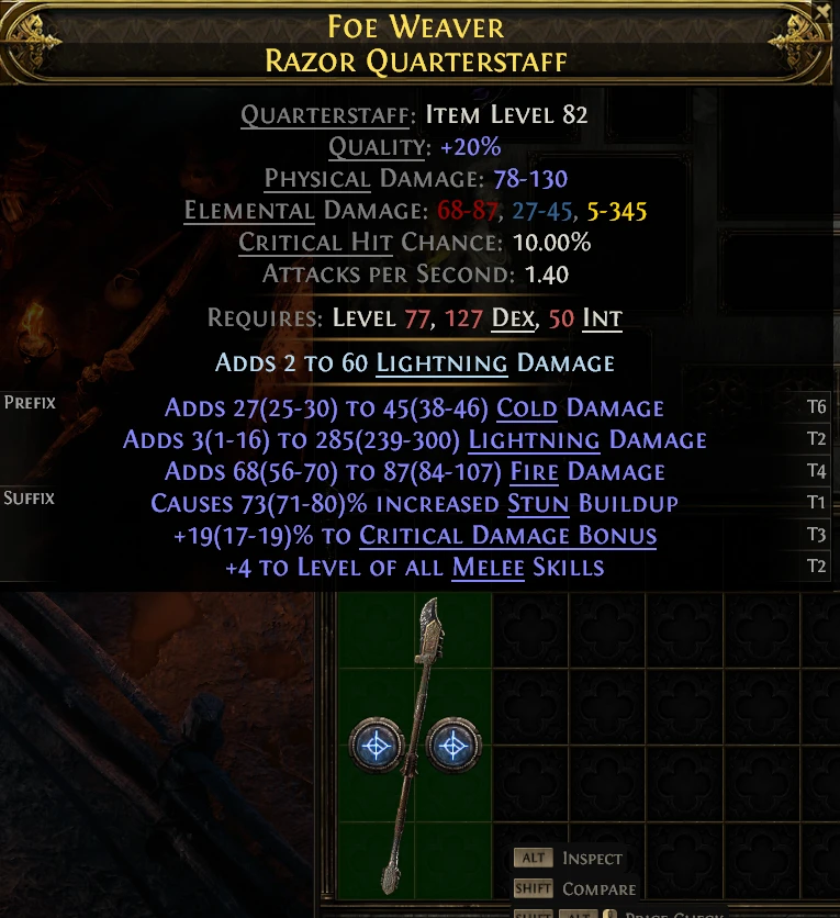 FOE WEAVER RAZOR QUARTERSTAFF