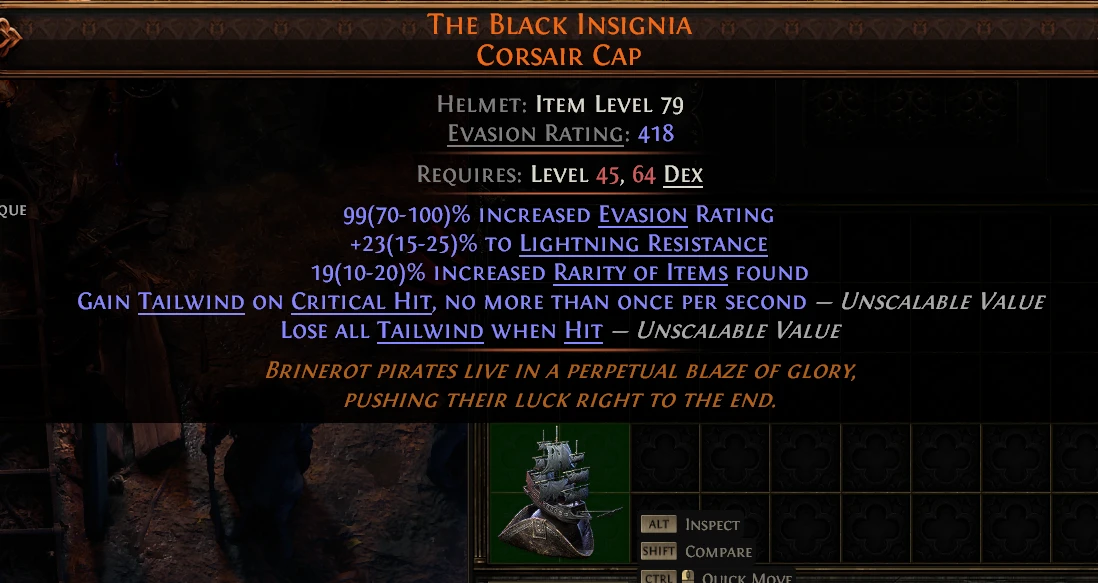 THE BLACK INSIGNIA CORSAIR CAP