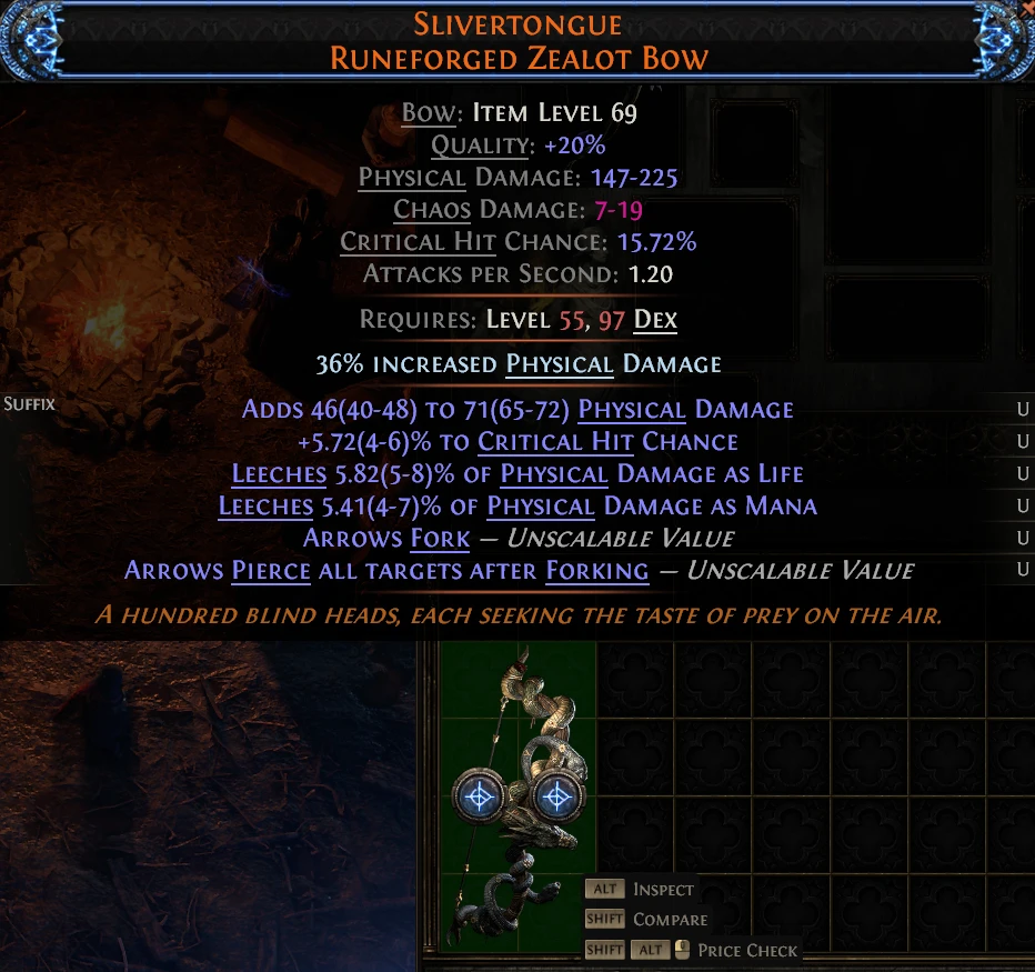 SLIVERTONGUE RUNEFORGED ZEALOT Bow