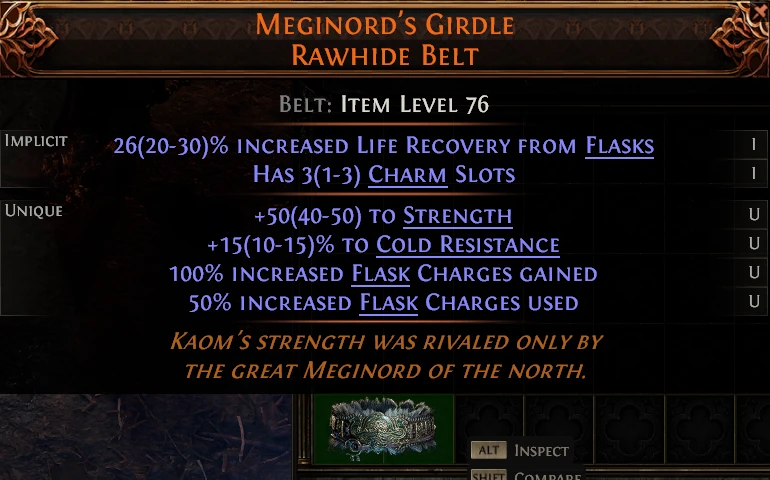 MEGINORD'S GIRDLE RAWHIDE BELT