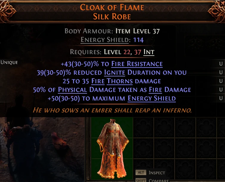 CLOAK OF FLAME Silk ROBE