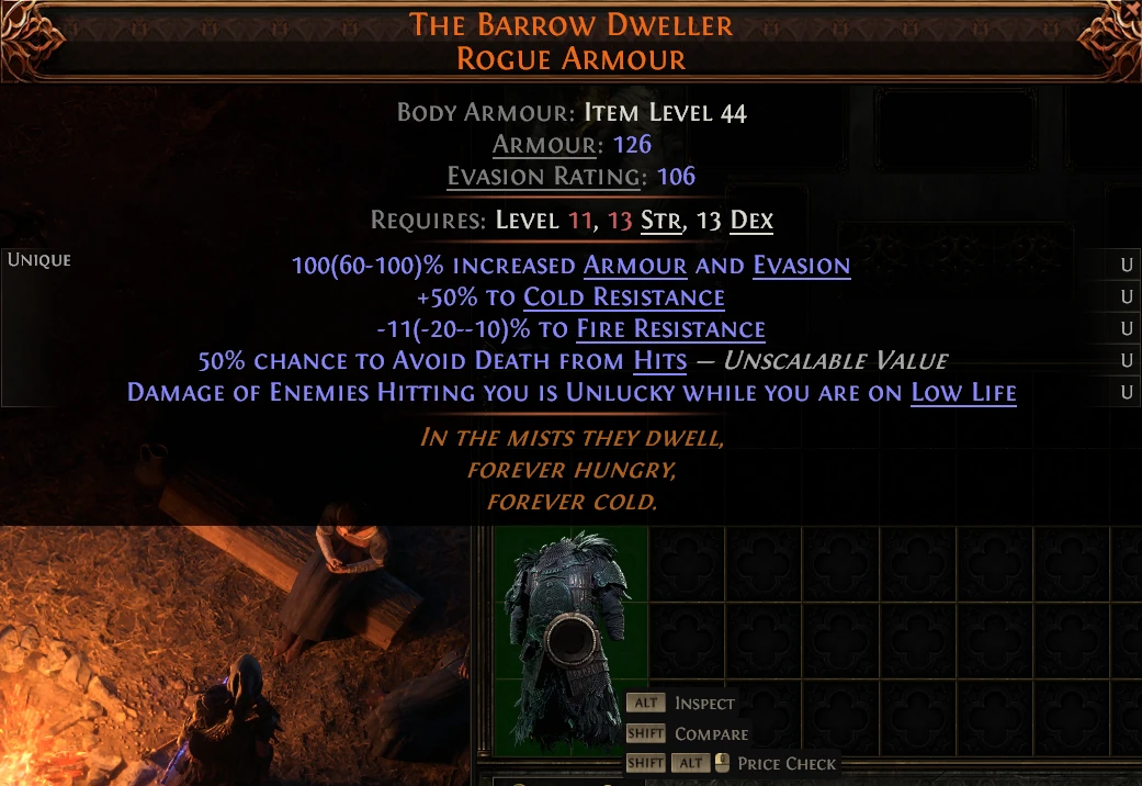 THE BARROW DWELLER ROGUE ARMOUR