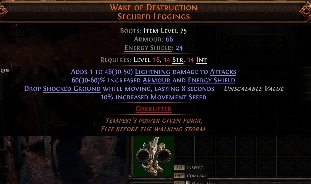 WAKE OF DESTRUCTION SECURED LEGGINGS