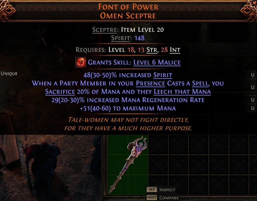 FONT OF POWER OMEN SCEPTRE
