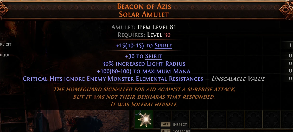 BEACON OF AZIS SOLAR AMULET