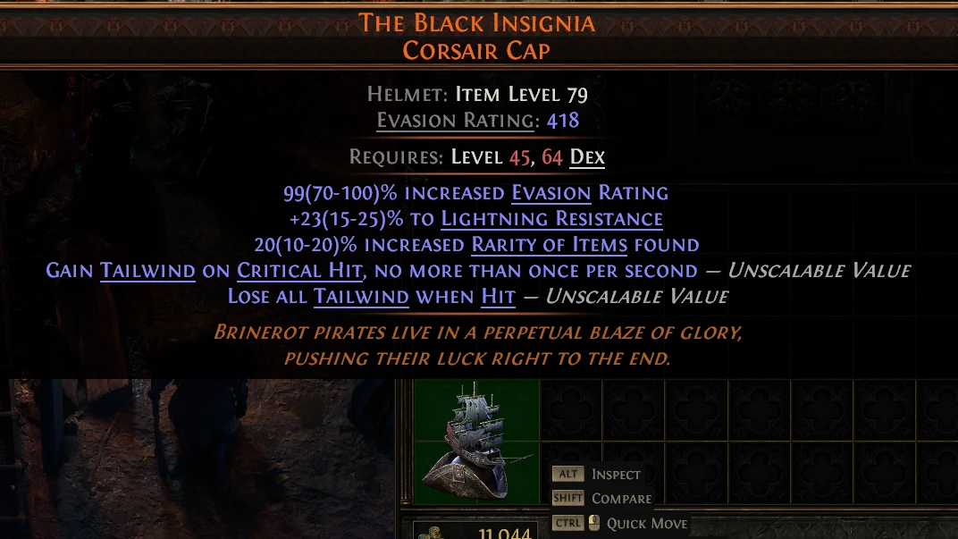 THE BLACK INSIGNIA CORSAIR CAP