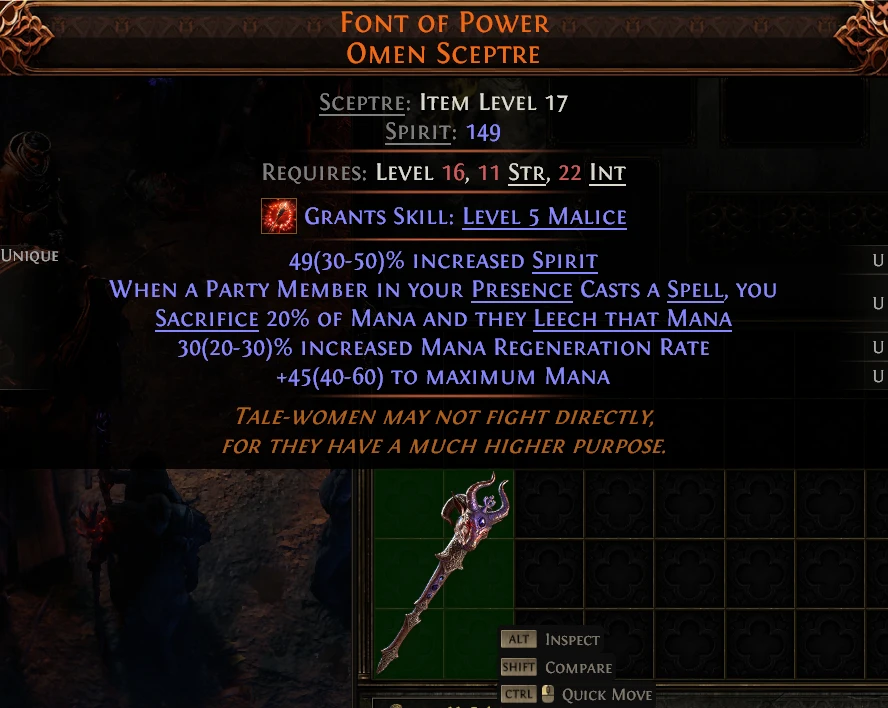 FONT OF POWER OMEN SCEPTRE