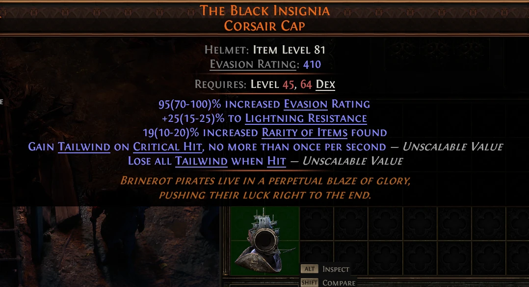 THE BLACK INSIGNIA CORSAIR CAP