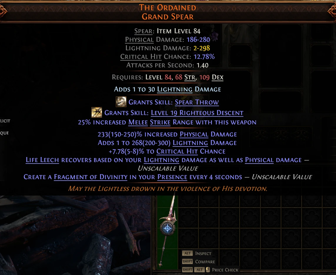 THE ORDAINED GRAND SPEAR