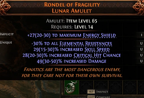 RONDEL OF FRAGILITY LUNAR AMULET