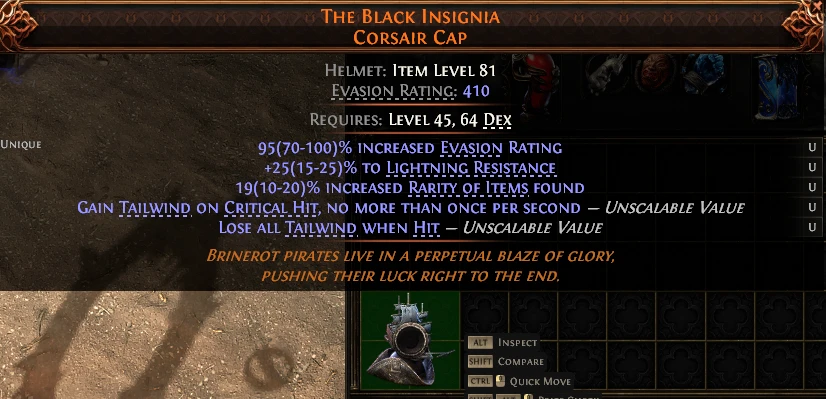 THE BLACK INSIGNIA CORSAIR CAP