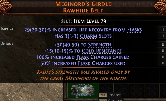 MEGINORD'S GIRDLE RAWHIDE BELT