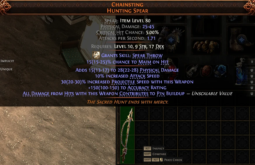 CHAINSTING HUNTING SPEAR