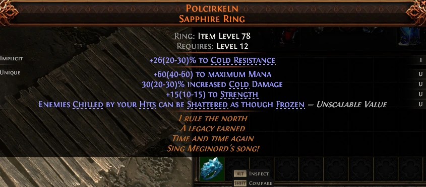 POLCIRKELN SAPPHIRE RING