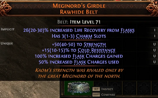 MEGINORD'S GIRDLE RAWHIDE BELT