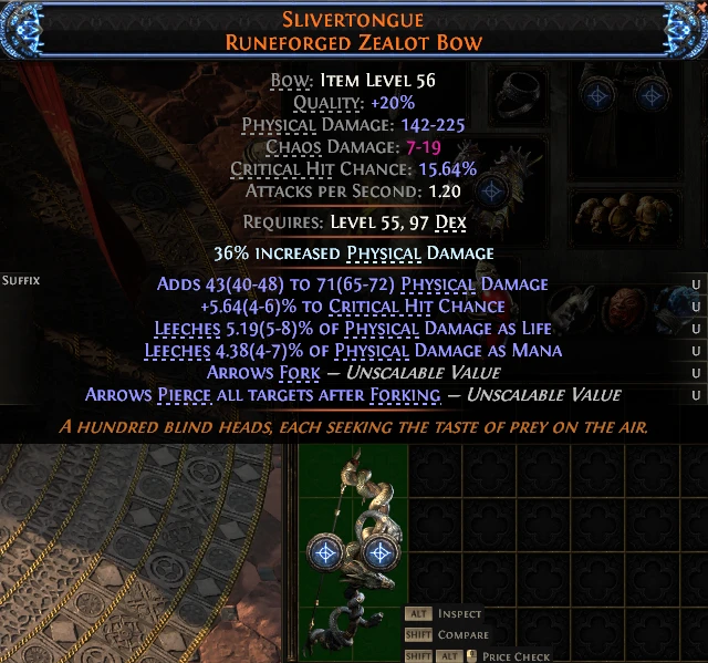 SLIVERTONGUE RUNEFORGED ZEALOT Bow