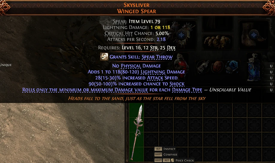 SKYSLIVER WINGED SPEAR