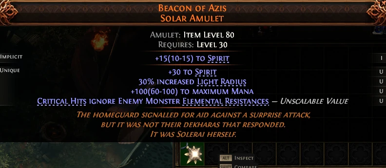 BEACON OF AZIS SOLAR AMULET