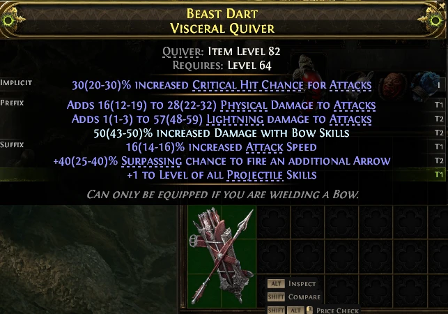 BEAST DART VISCERAL QUIVER