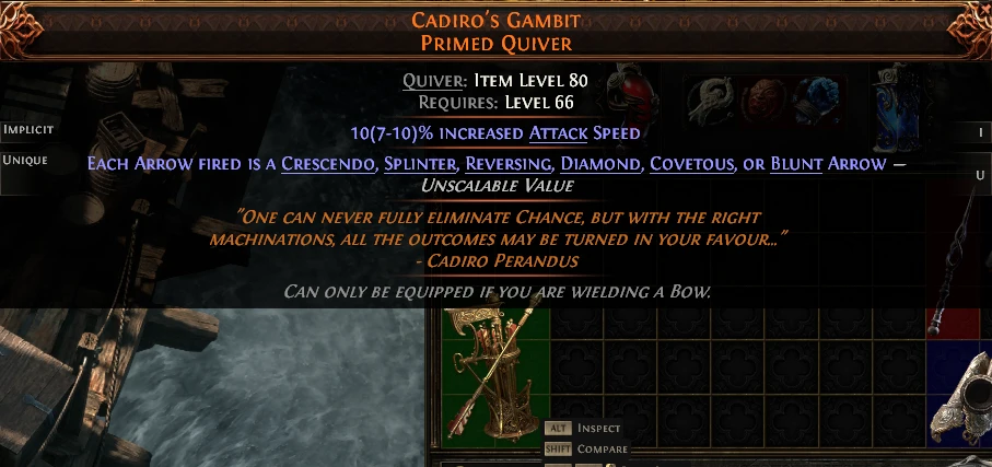 CADIRO'S GAMBIT PRIMED QUIVER