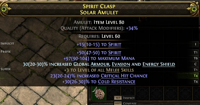 SPIRIT CLASP SOLAR AMULET