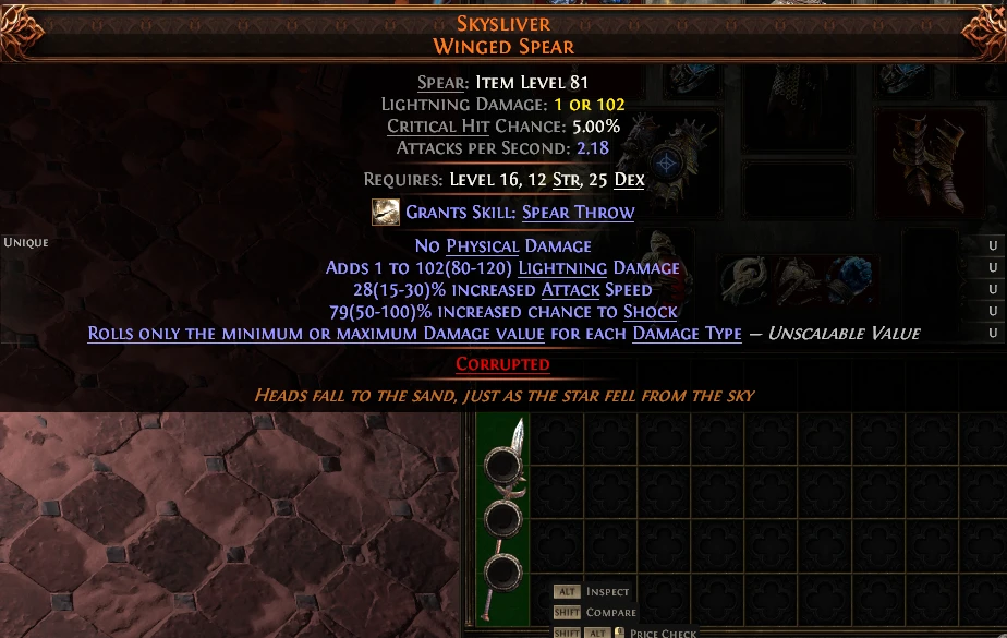 SKYSLIVER WINGED SPEAR