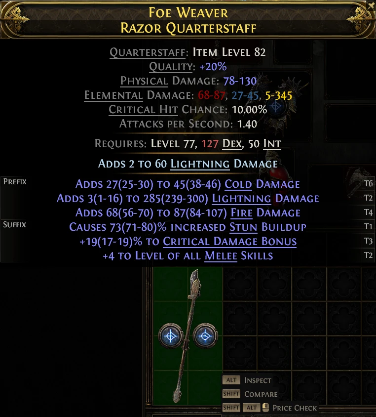 FOE WEAVER RAZOR QUARTERSTAFF