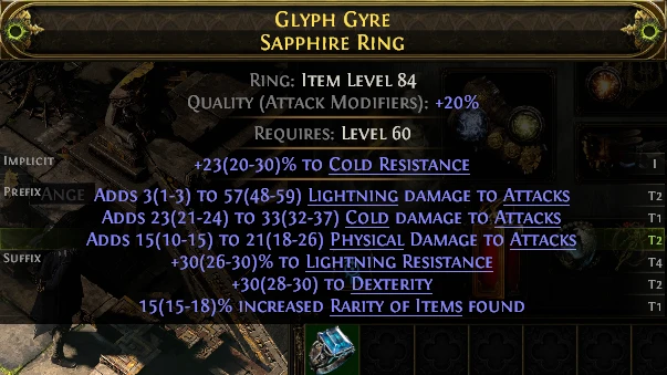 GLYPH GYRE SAPPHIRE RING
