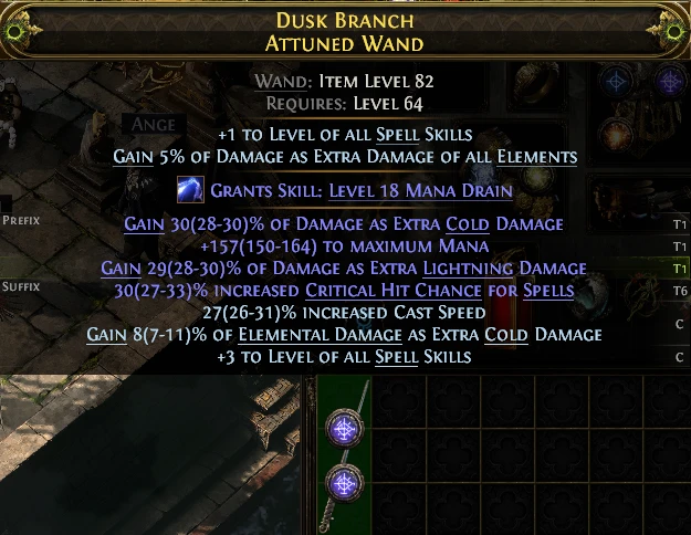 DUSK BRANCH ATTUNED WAND